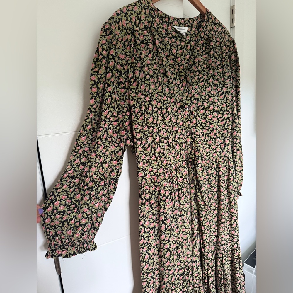 🌺 April Cornell floral button front dress